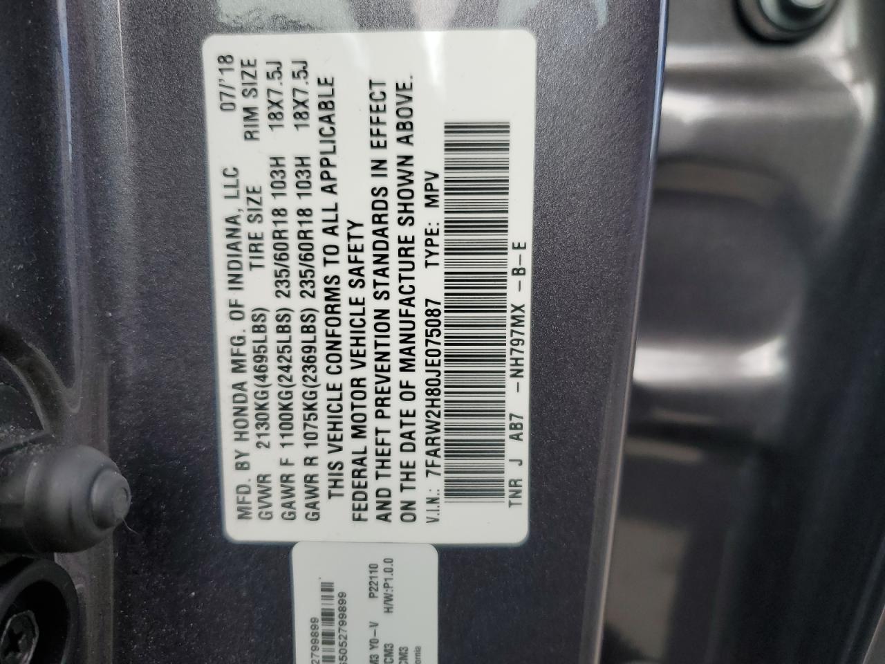 2018 HONDA CR-V