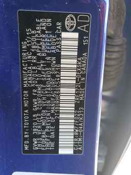 2016 TOYOTA COROLLA