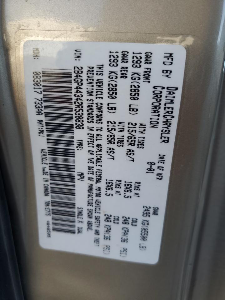 2002 DODGE GRAND CARAVAN