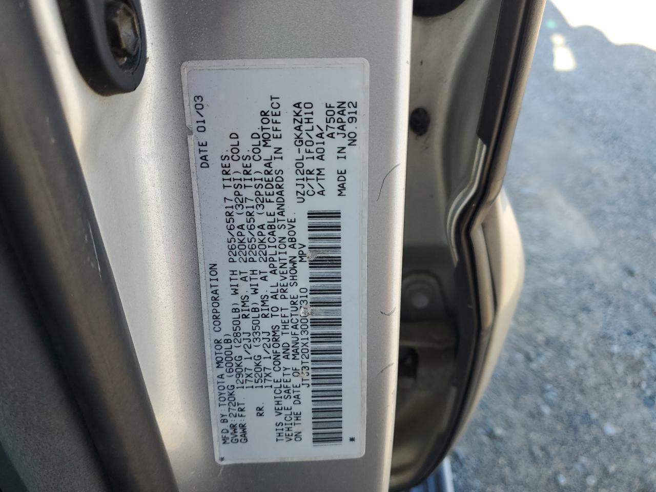 2003 LEXUS Gx