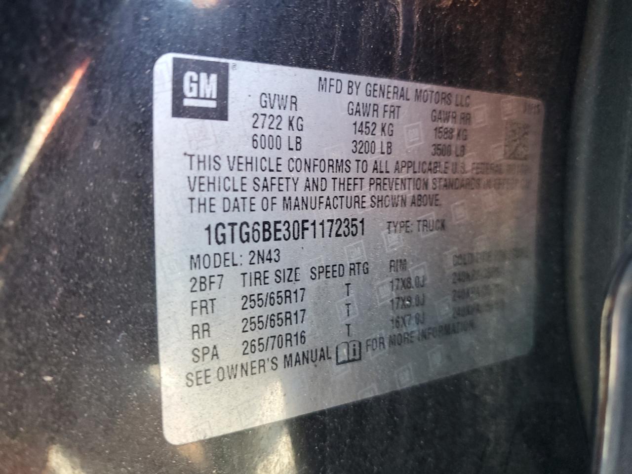 2015 GMC CANYON