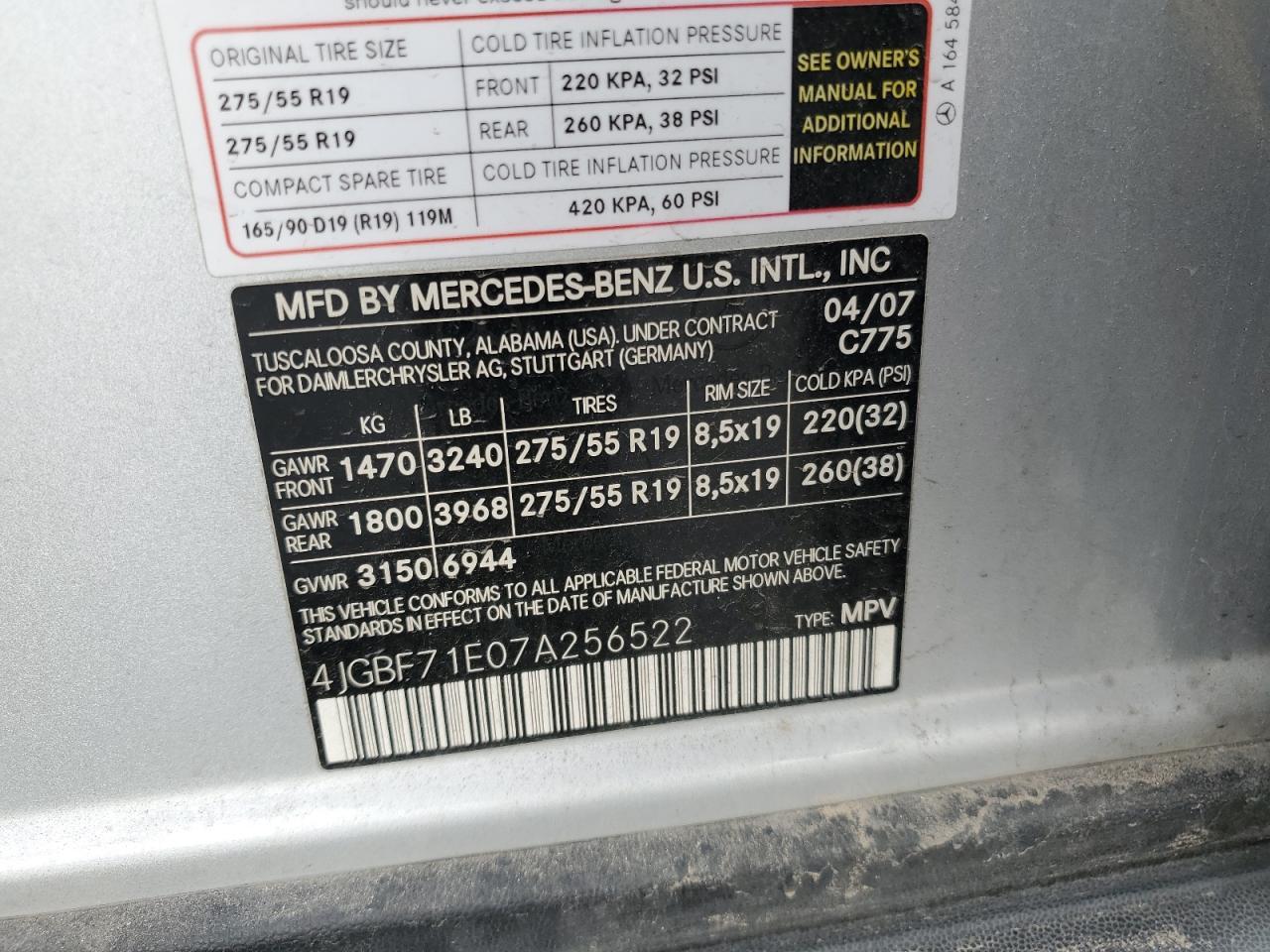 2007 MERCEDES-BENZ GL-Class