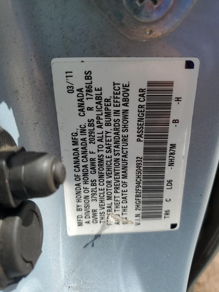 2012 HONDA CIVIC