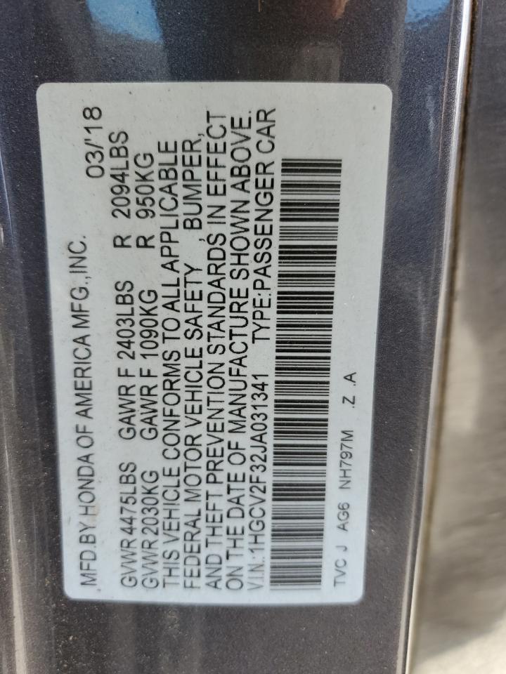 2018 HONDA ACCORD