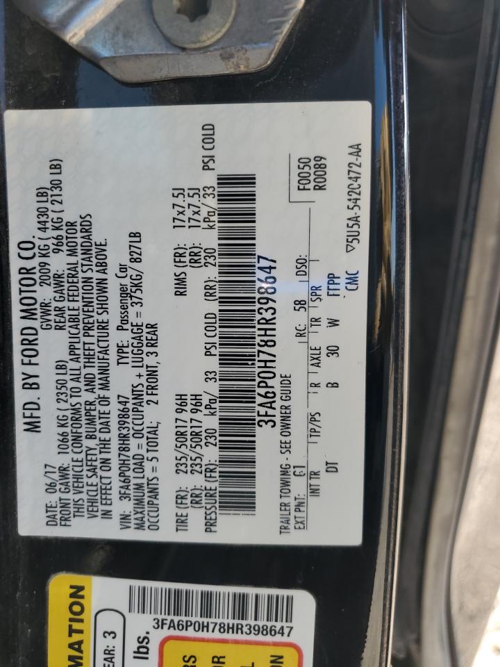 2017 FORD FUSION