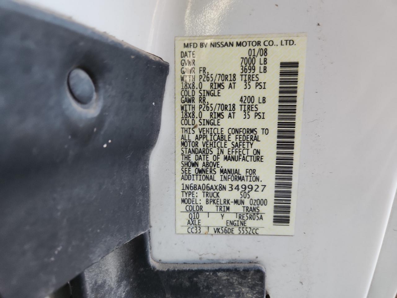 2008 NISSAN Titan