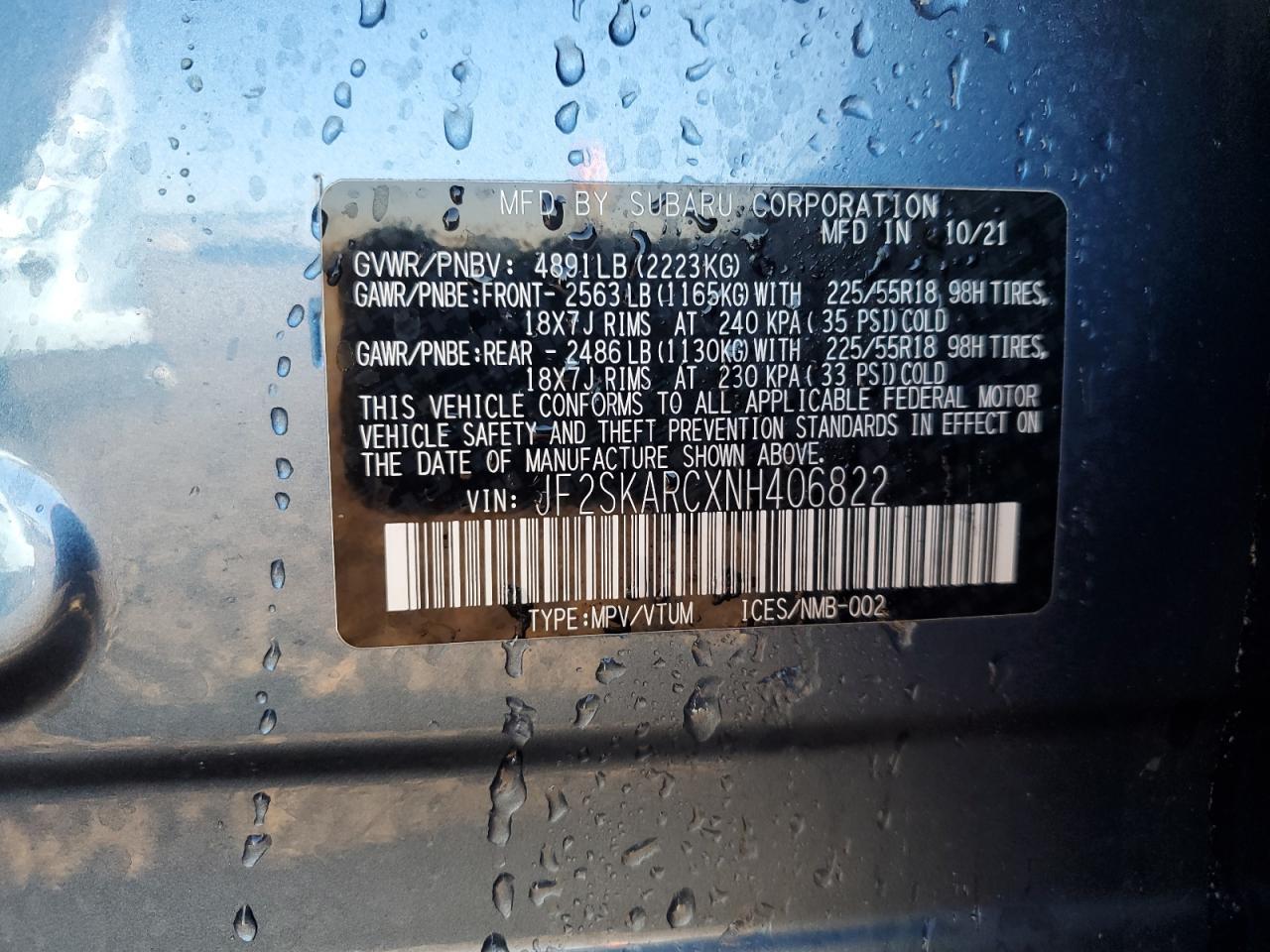 2022 SUBARU FORESTER
