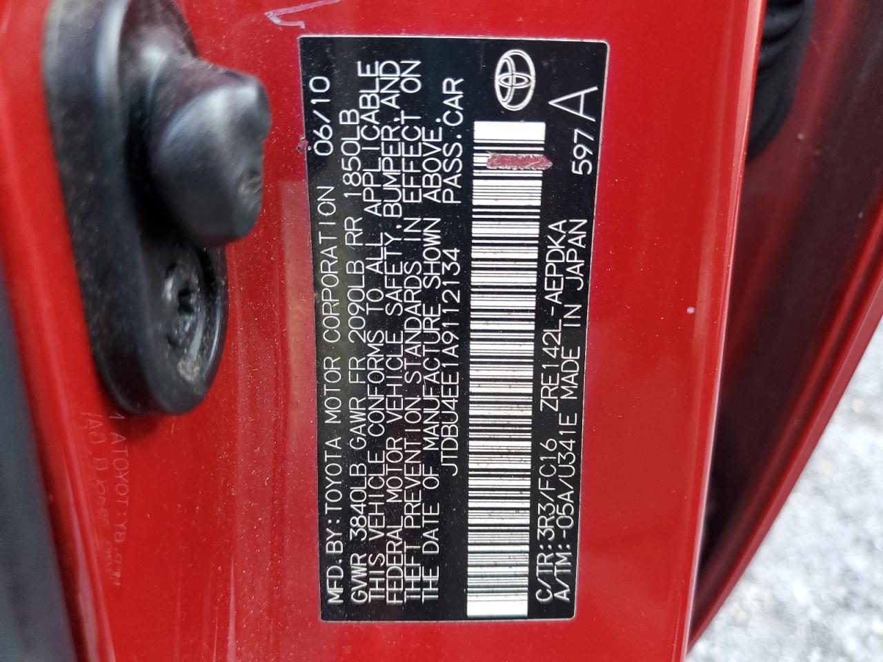 2010 TOYOTA COROLLA