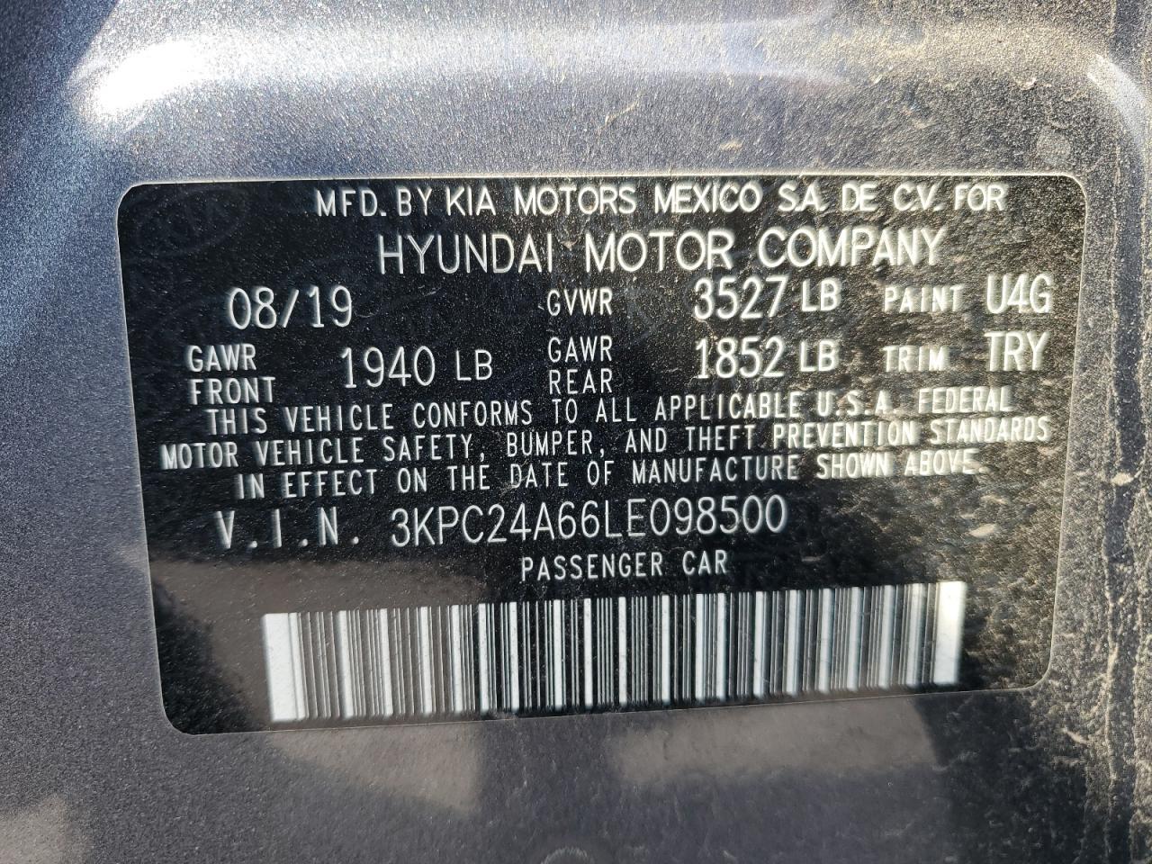 2020 HYUNDAI ACCENT
