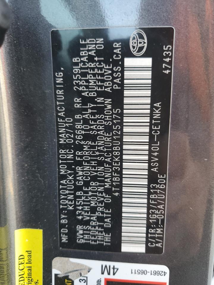 2011 TOYOTA CAMRY