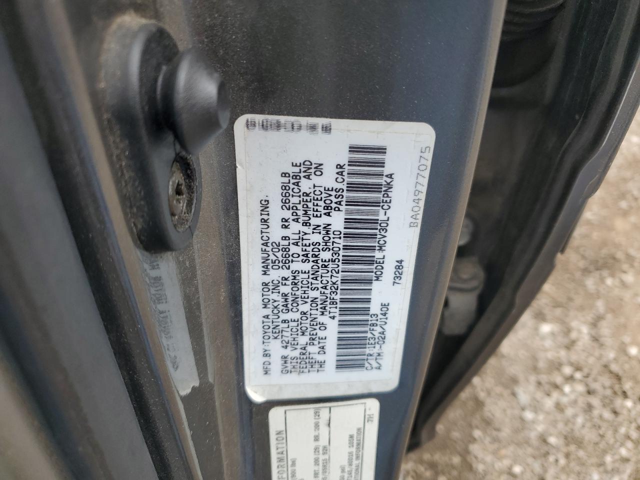 2002 TOYOTA CAMRY