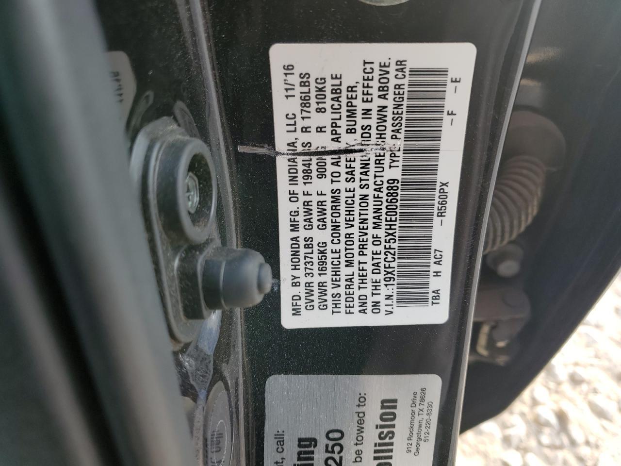 2017 HONDA CIVIC