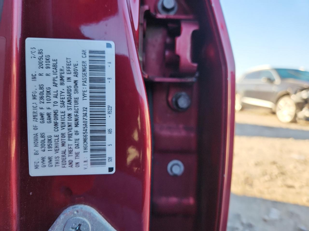 2005 HONDA ACCORD