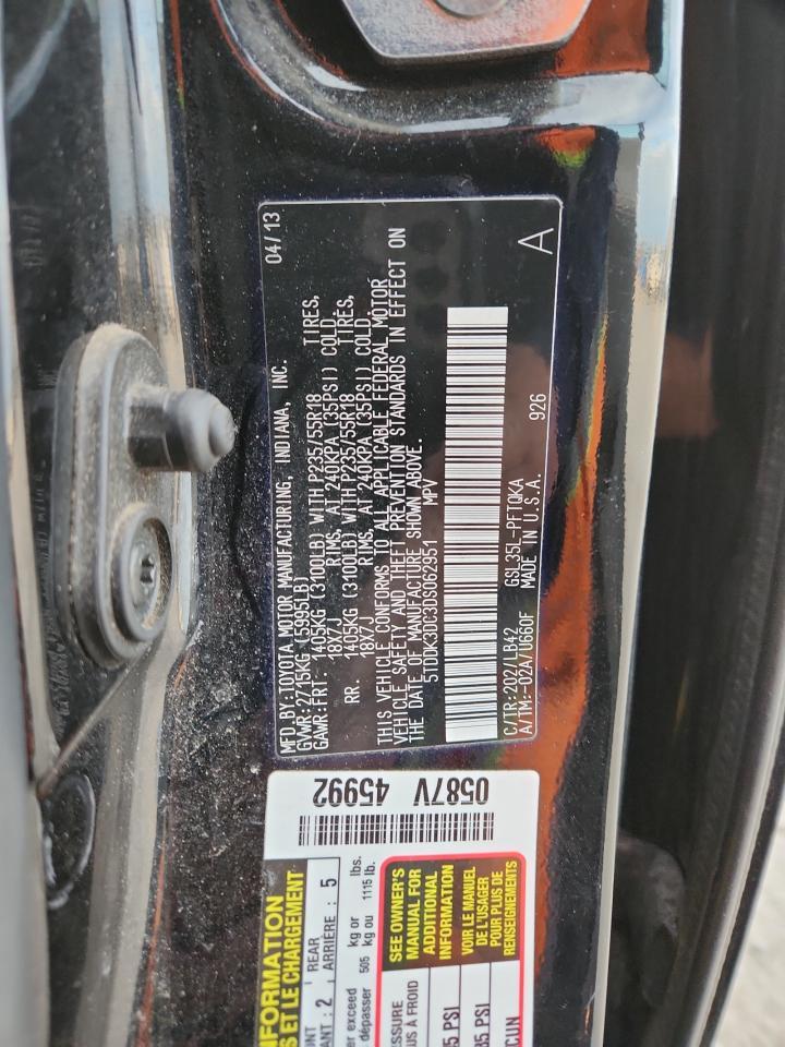 2013 TOYOTA SIENNA