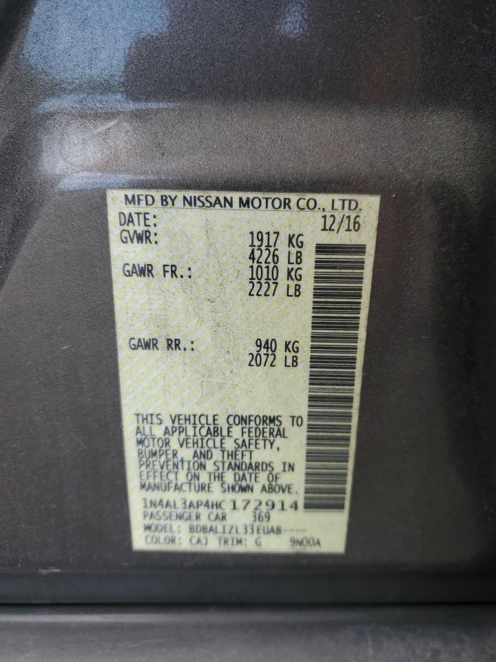 2017 NISSAN ALTIMA