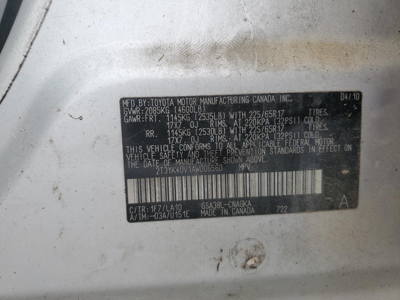 2010 TOYOTA RAV4