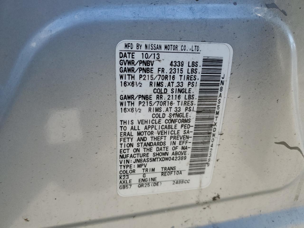 2013 NISSAN ROGUE