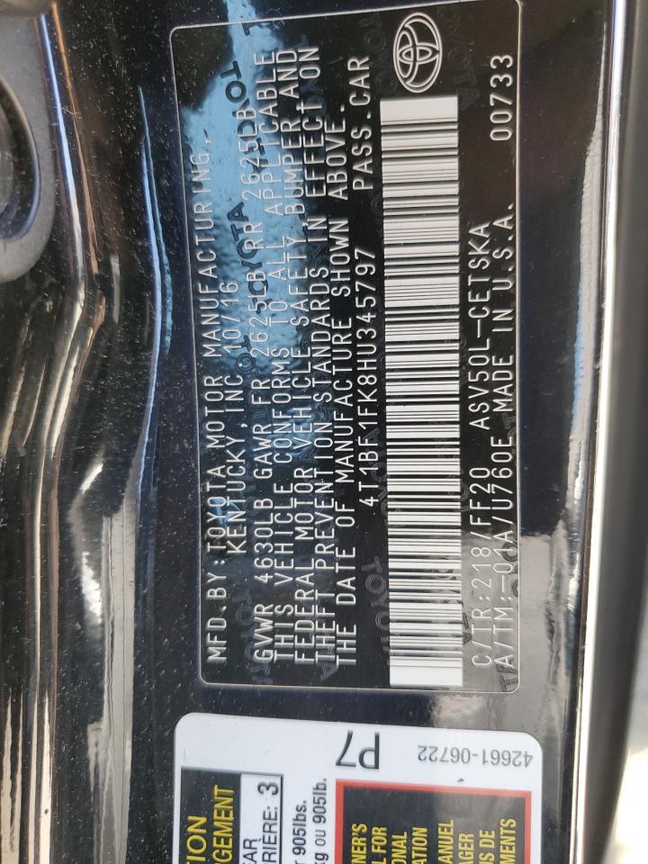 2017 TOYOTA CAMRY