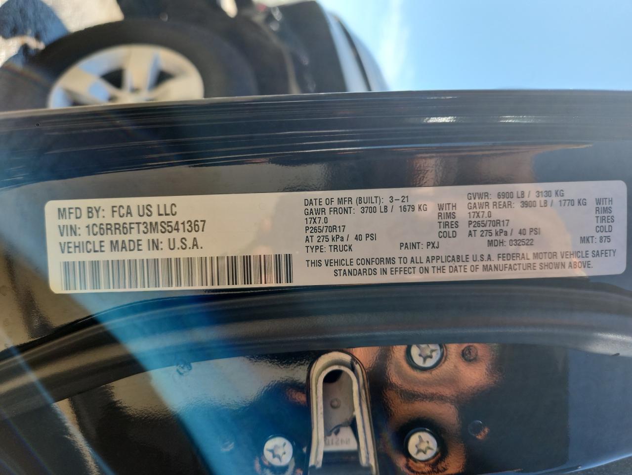 2021 RAM 1500