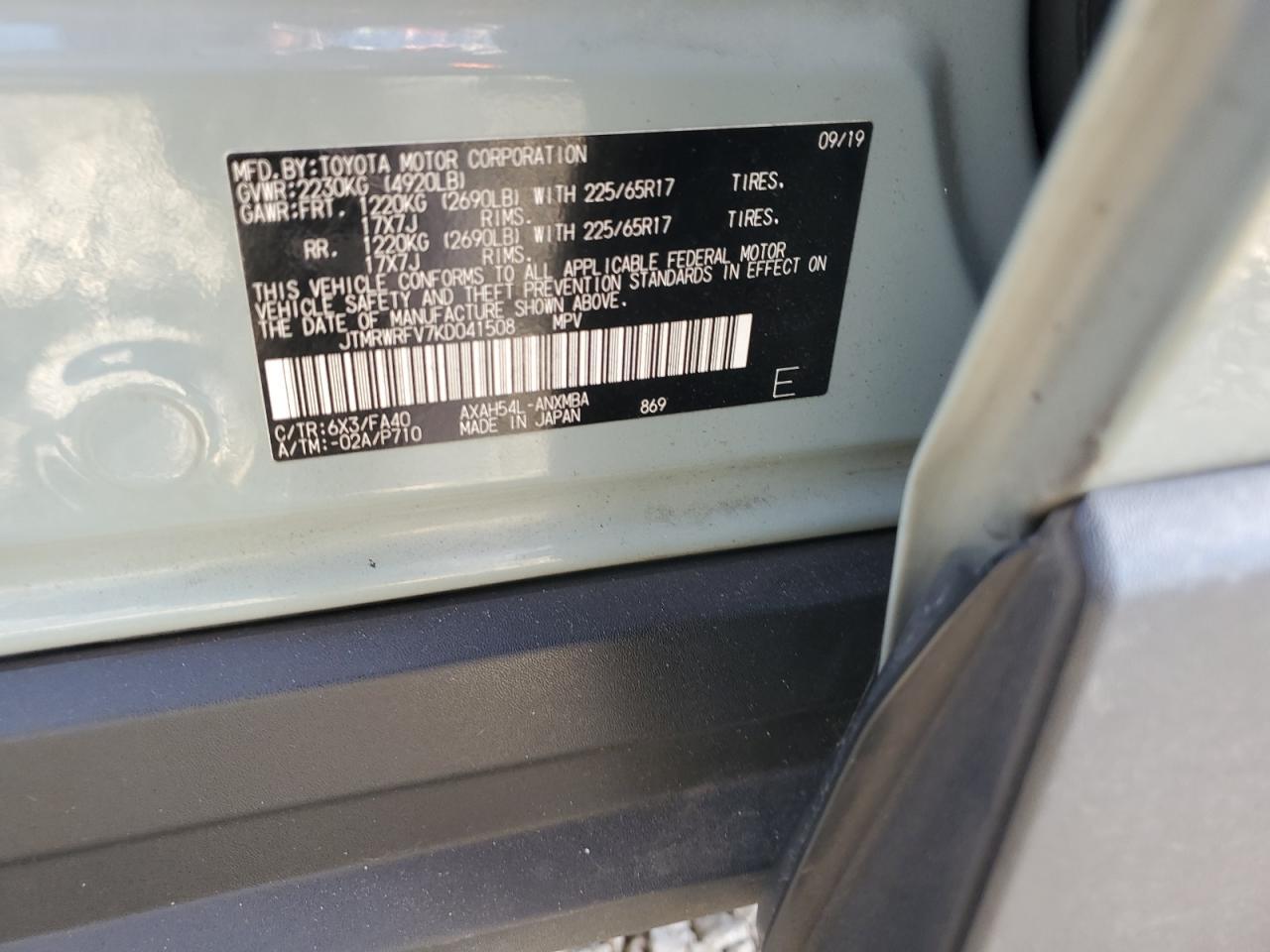 2019 TOYOTA RAV4