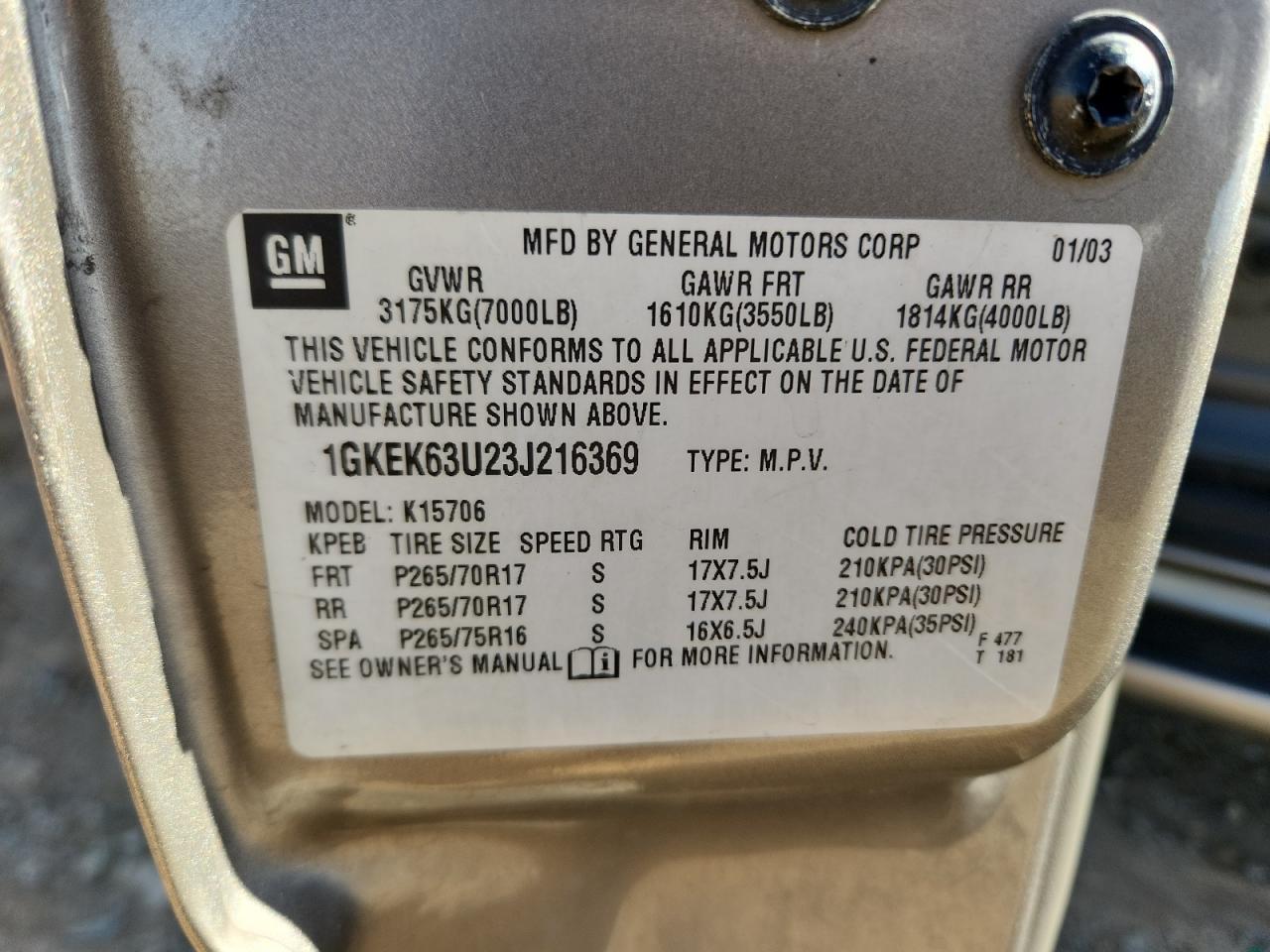 2003 GMC Yukon