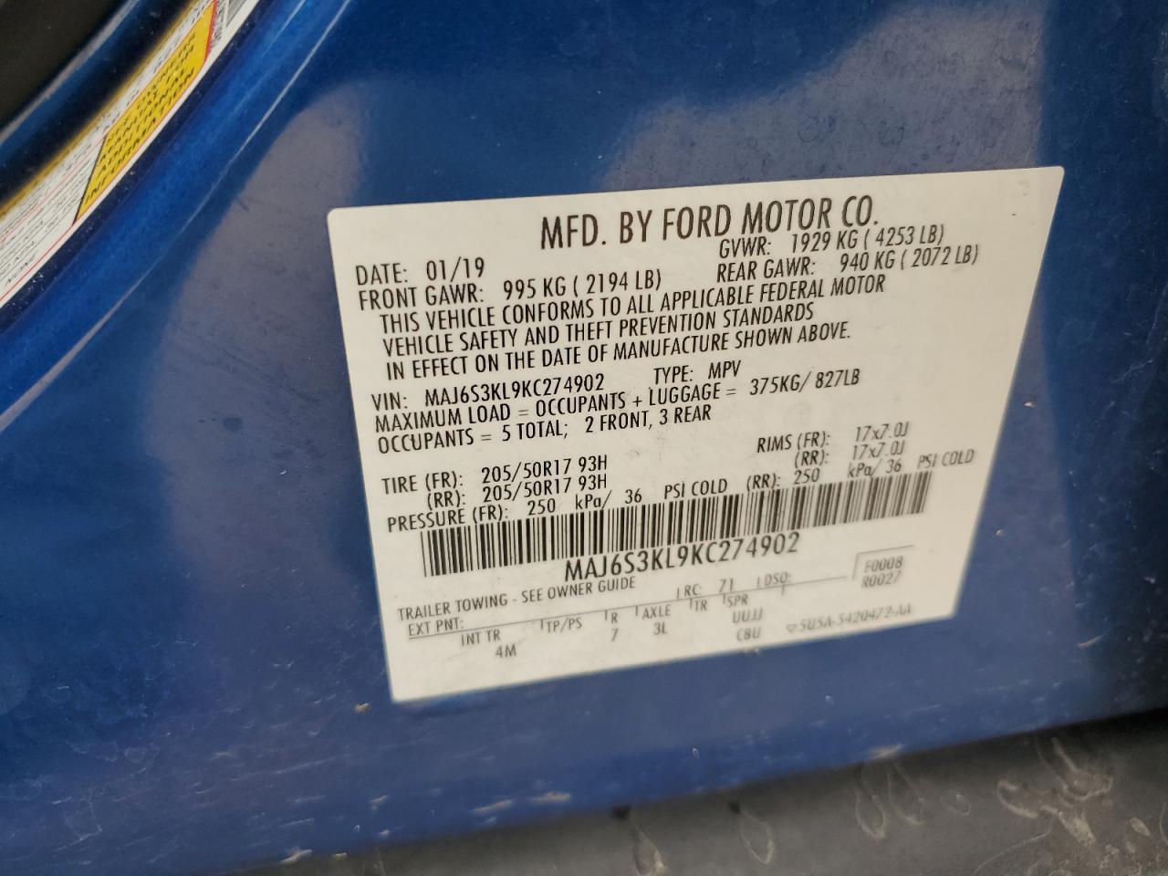 2019 FORD EcoSport