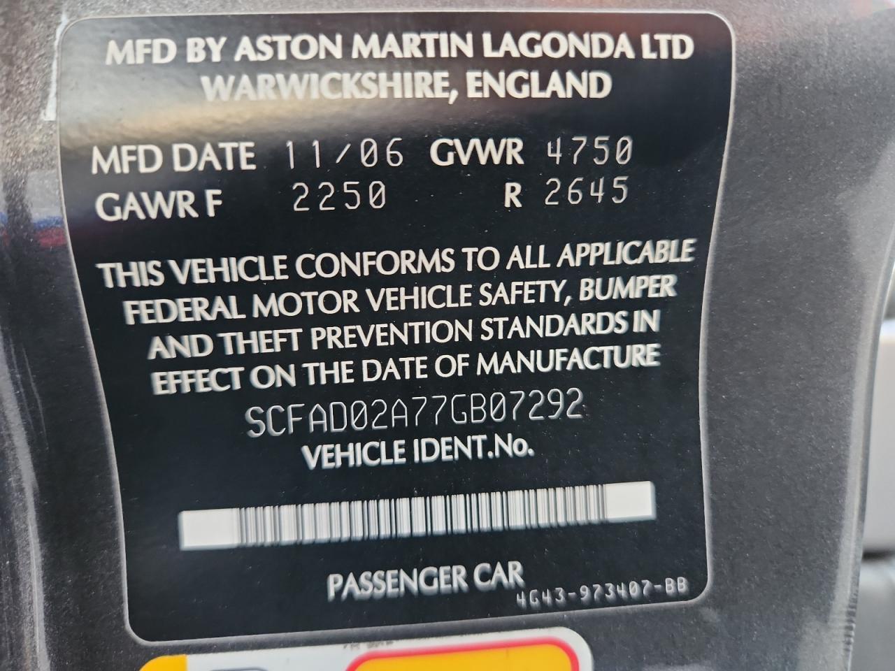 2007 Aston Martin DB9