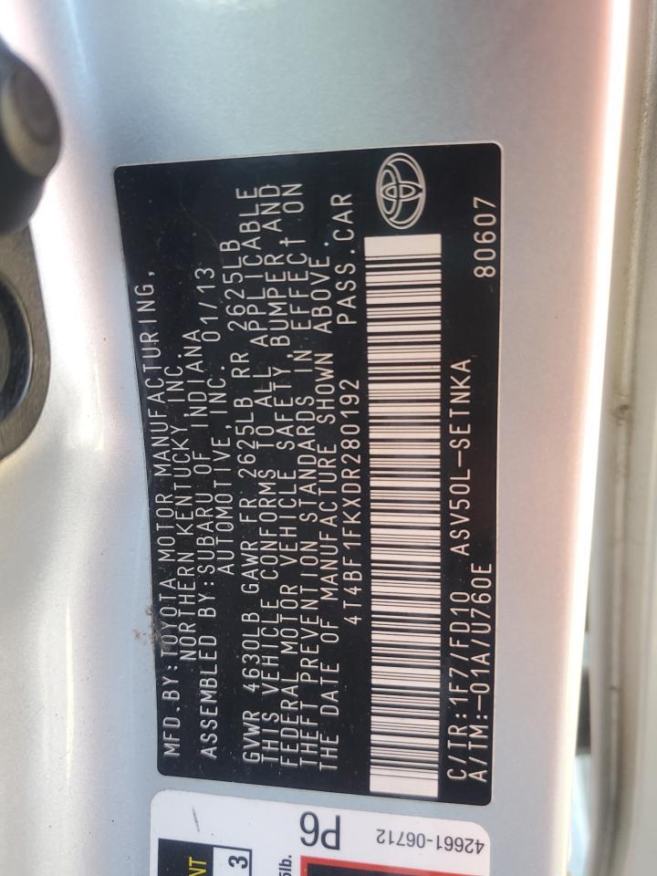 2013 TOYOTA CAMRY