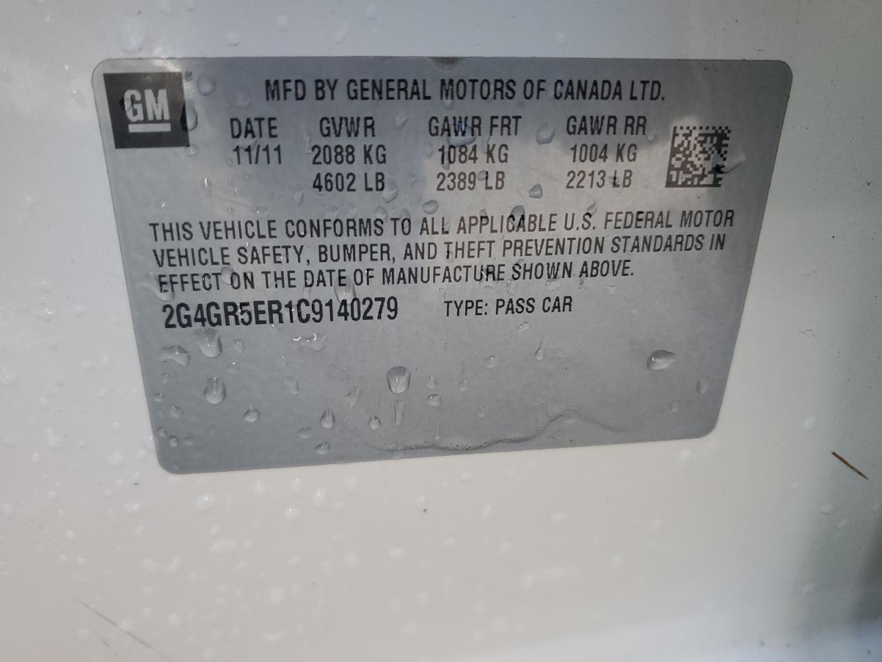 2012 BUICK Regal