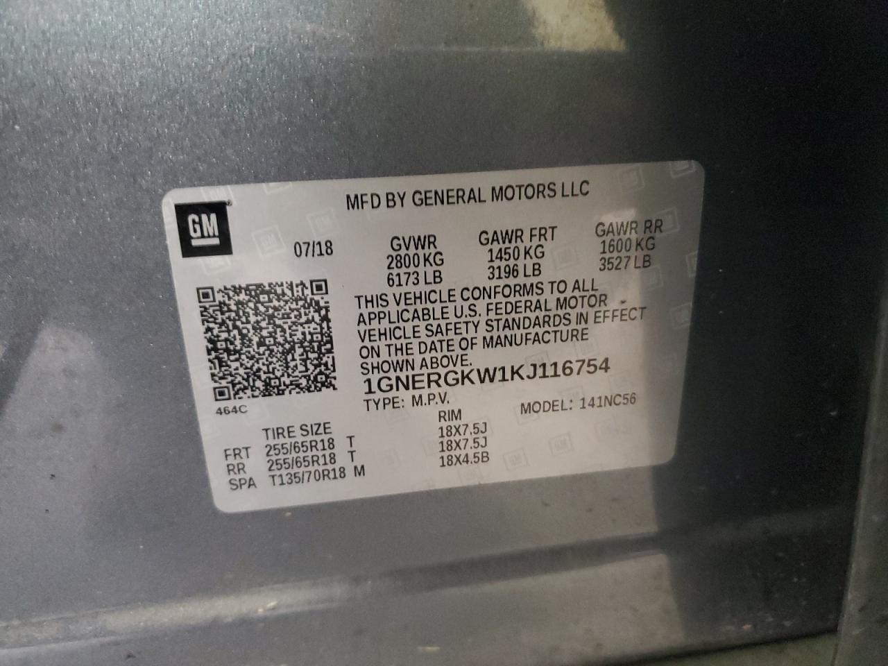 2019 CHEVROLET TRAVERSE