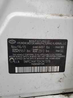 2016 HYUNDAI SONATA