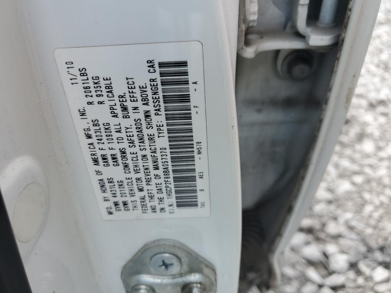 2011 HONDA ACCORD