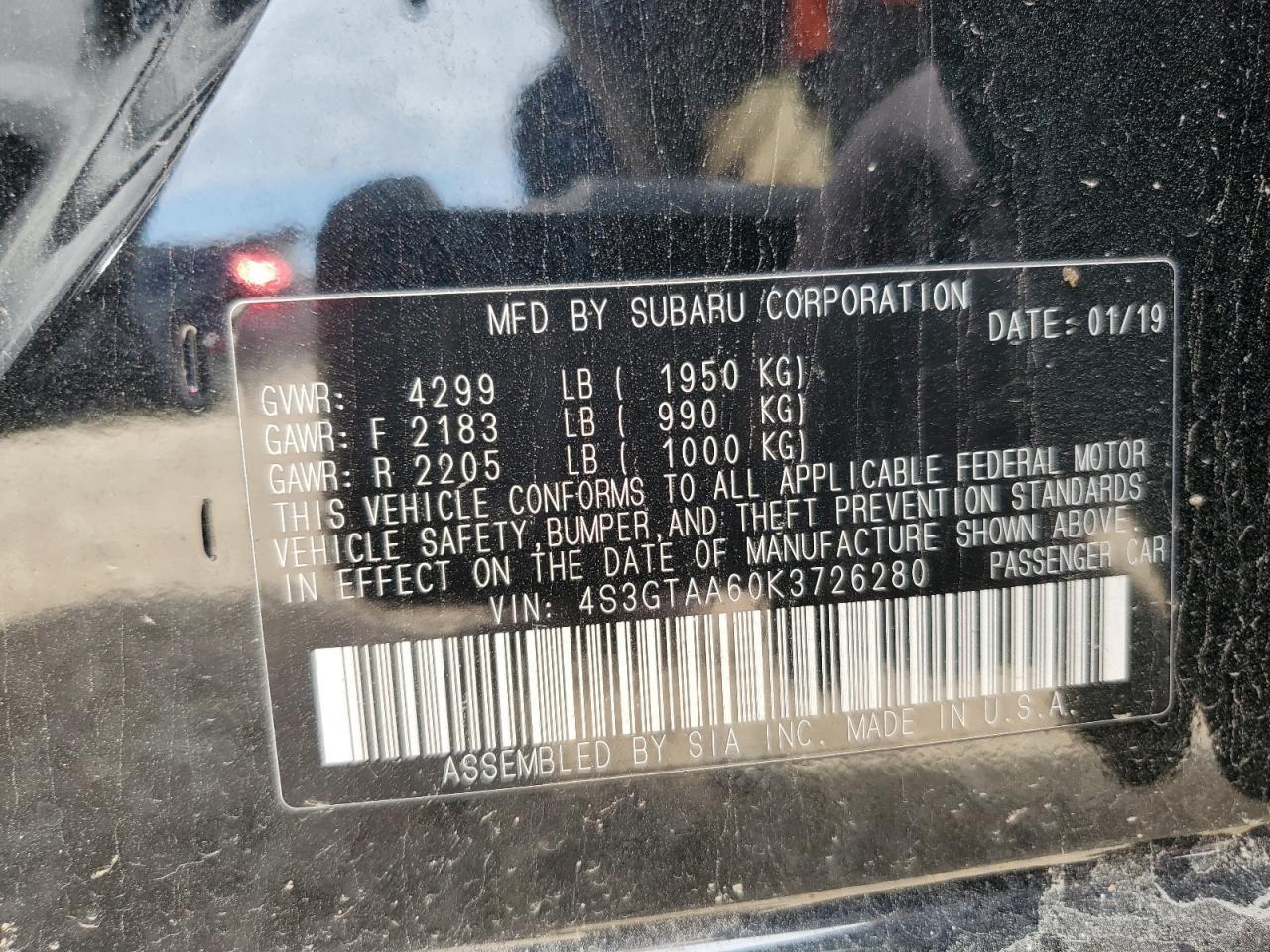 2019 SUBARU IMPREZA