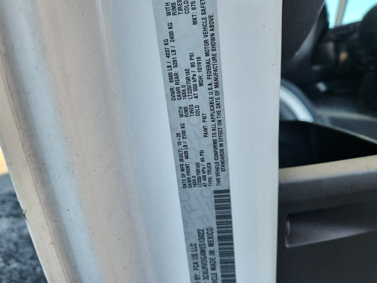 2021 RAM ProMaster 2500