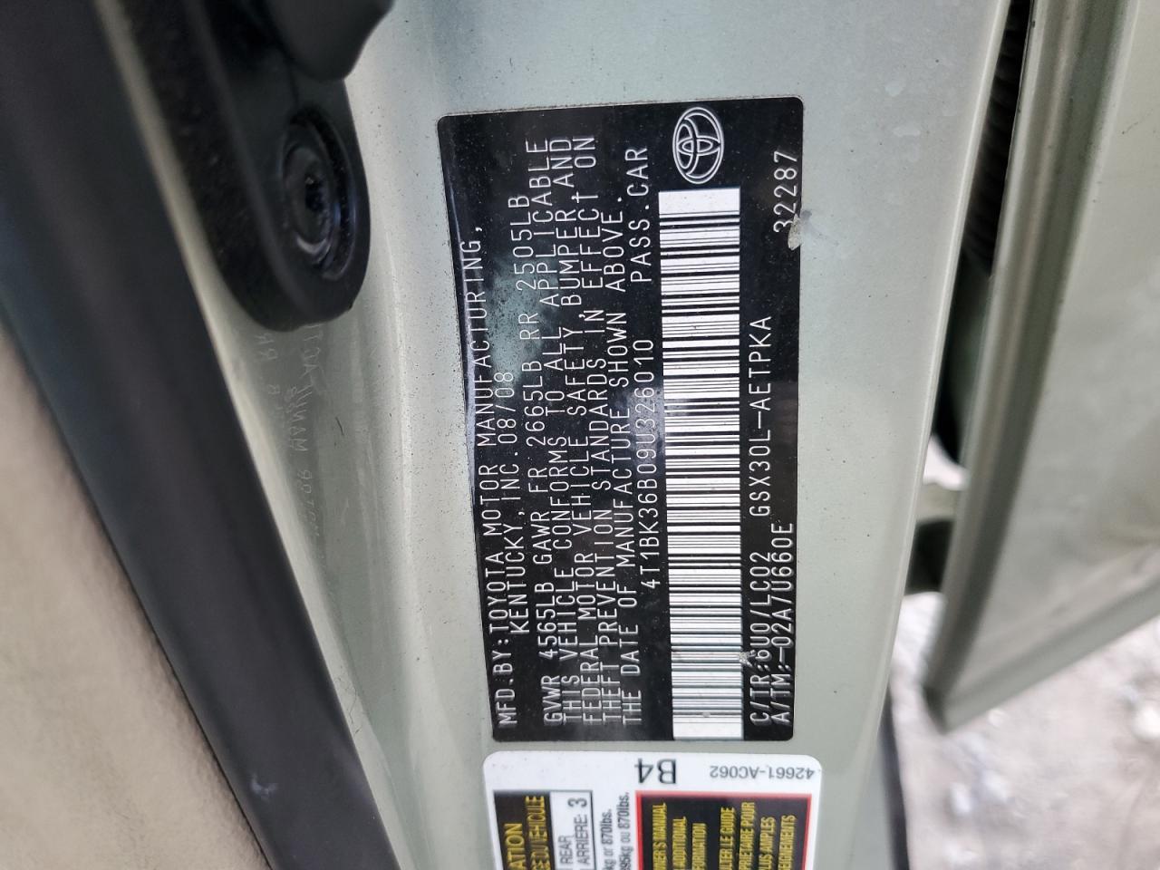 2009 TOYOTA Avalon