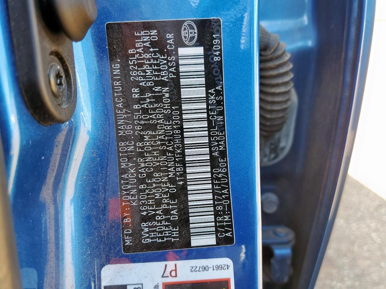 2017 TOYOTA CAMRY