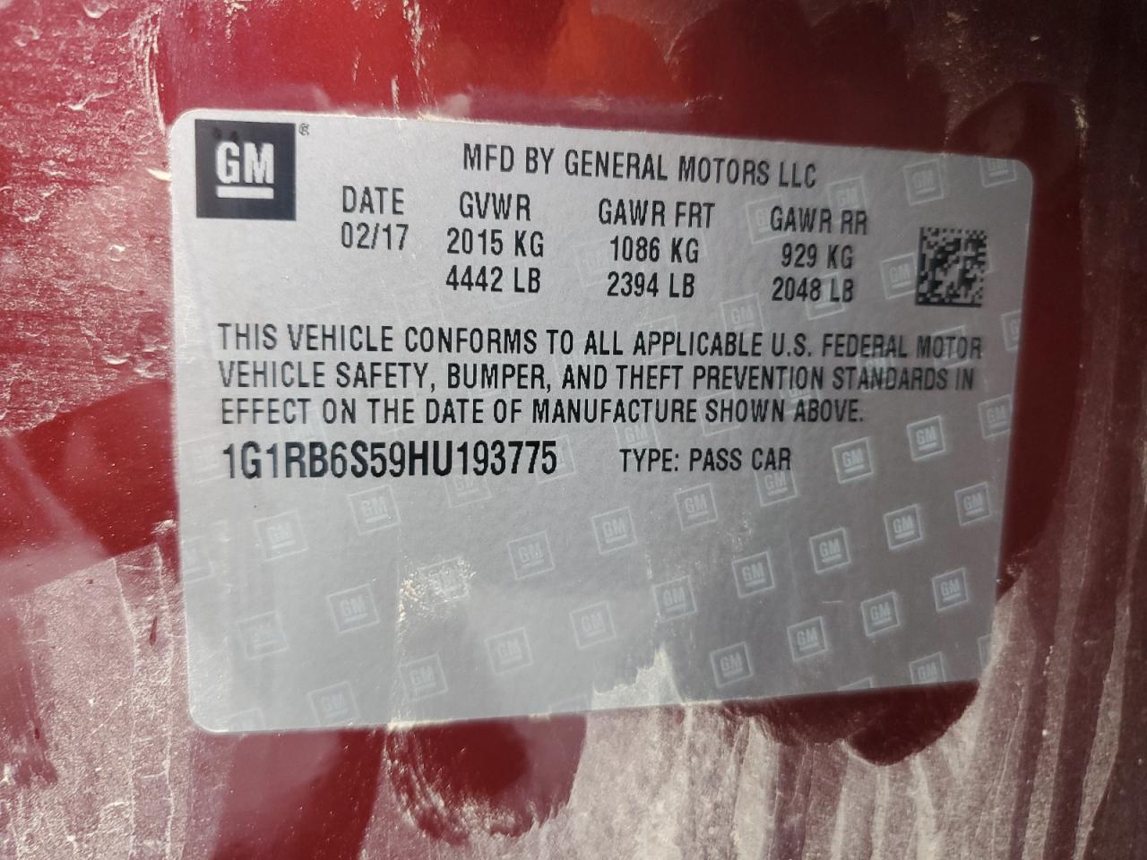 2017 CHEVROLET VOLT