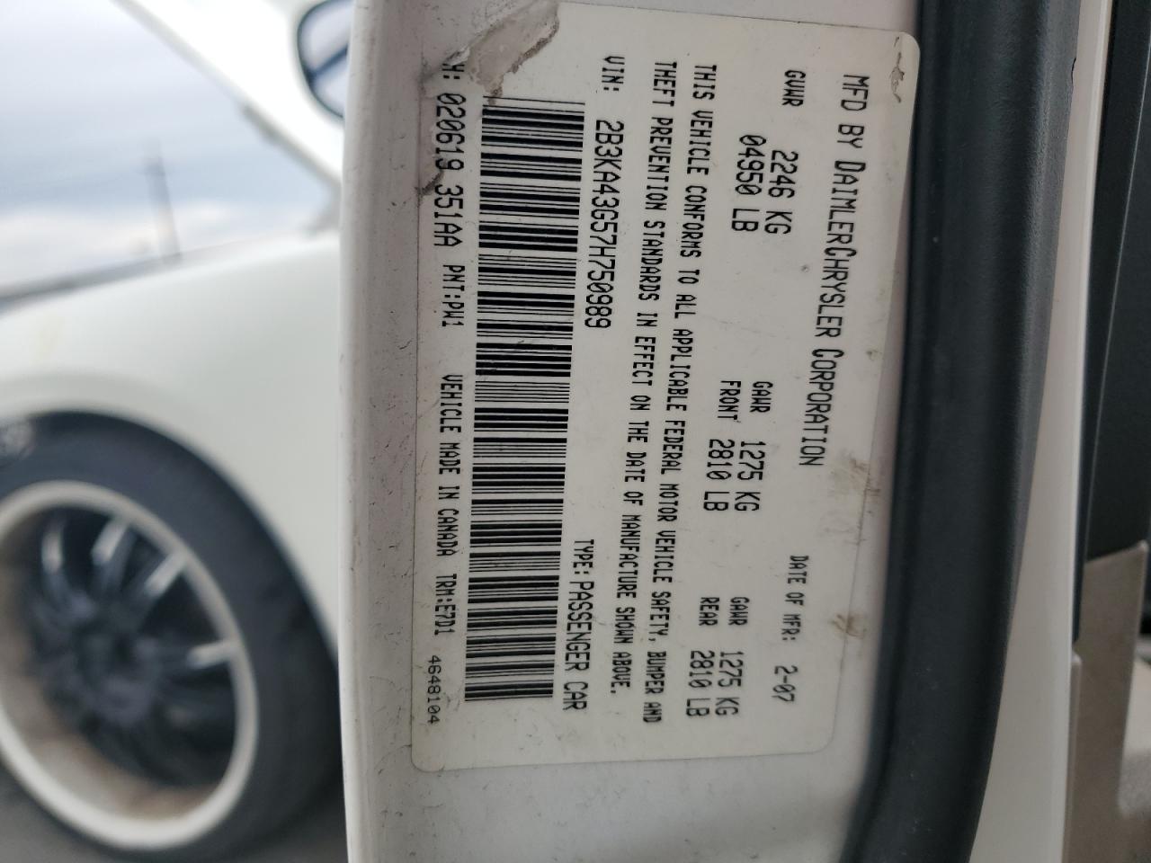 2007 DODGE CHARGER