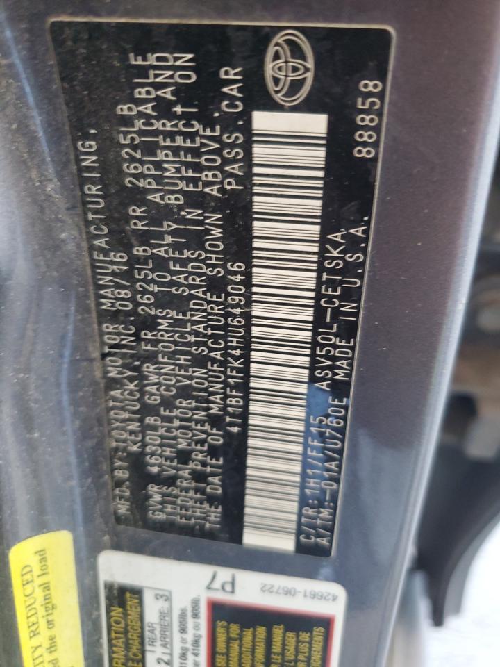2017 TOYOTA CAMRY