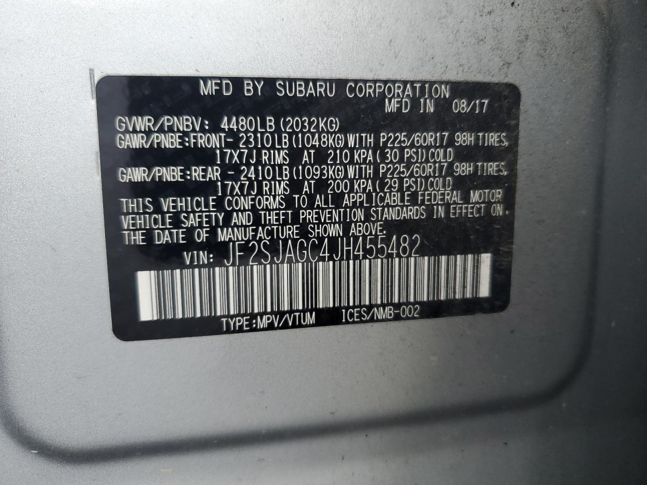 2018 SUBARU FORESTER