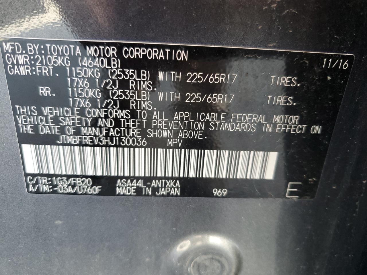2017 TOYOTA RAV4