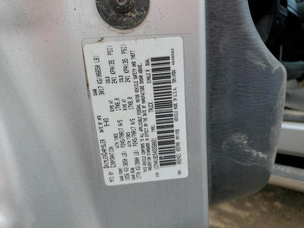 2004 DODGE RAM 1500