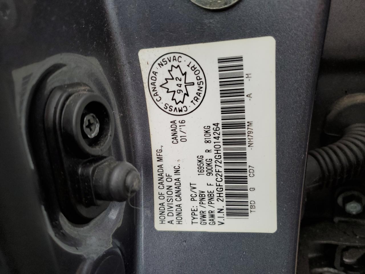 2016 HONDA CIVIC