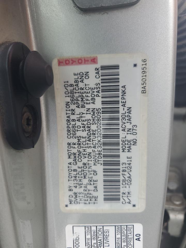 2002 TOYOTA CAMRY