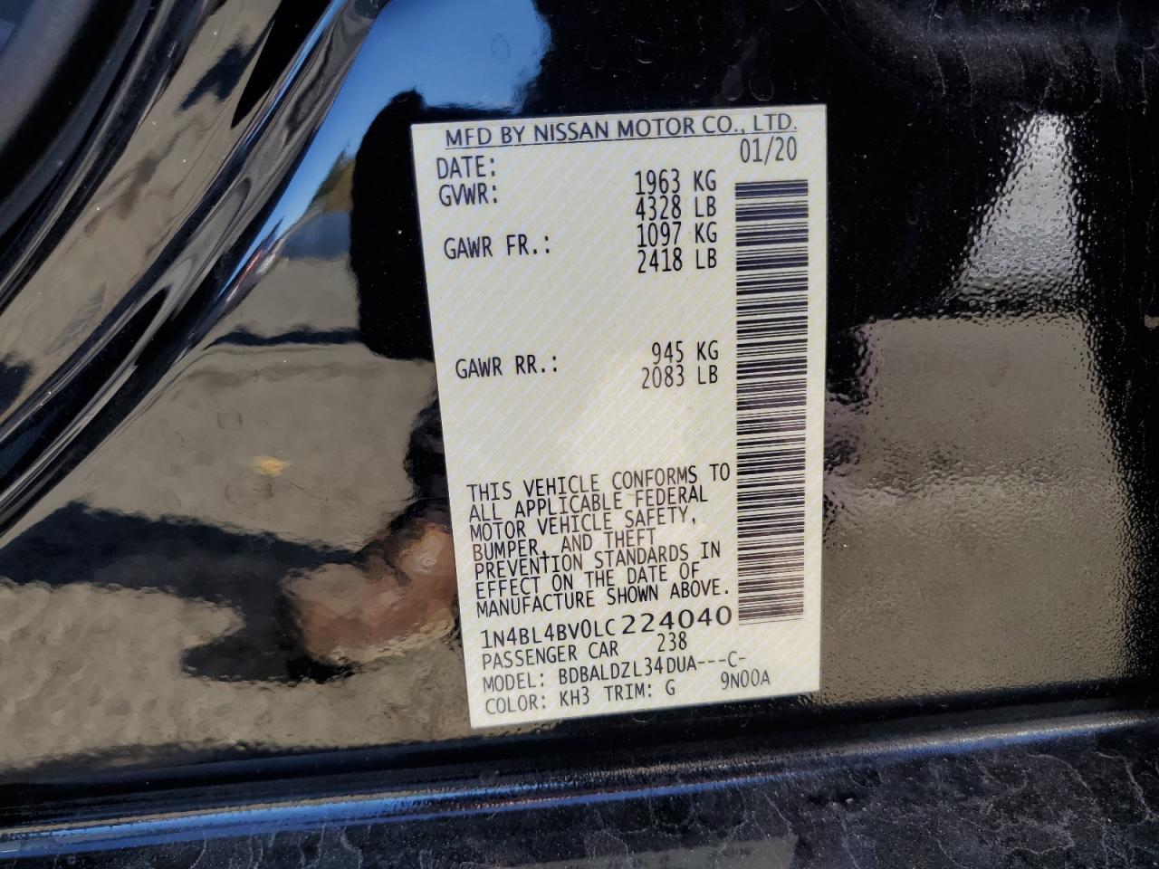 2020 NISSAN ALTIMA