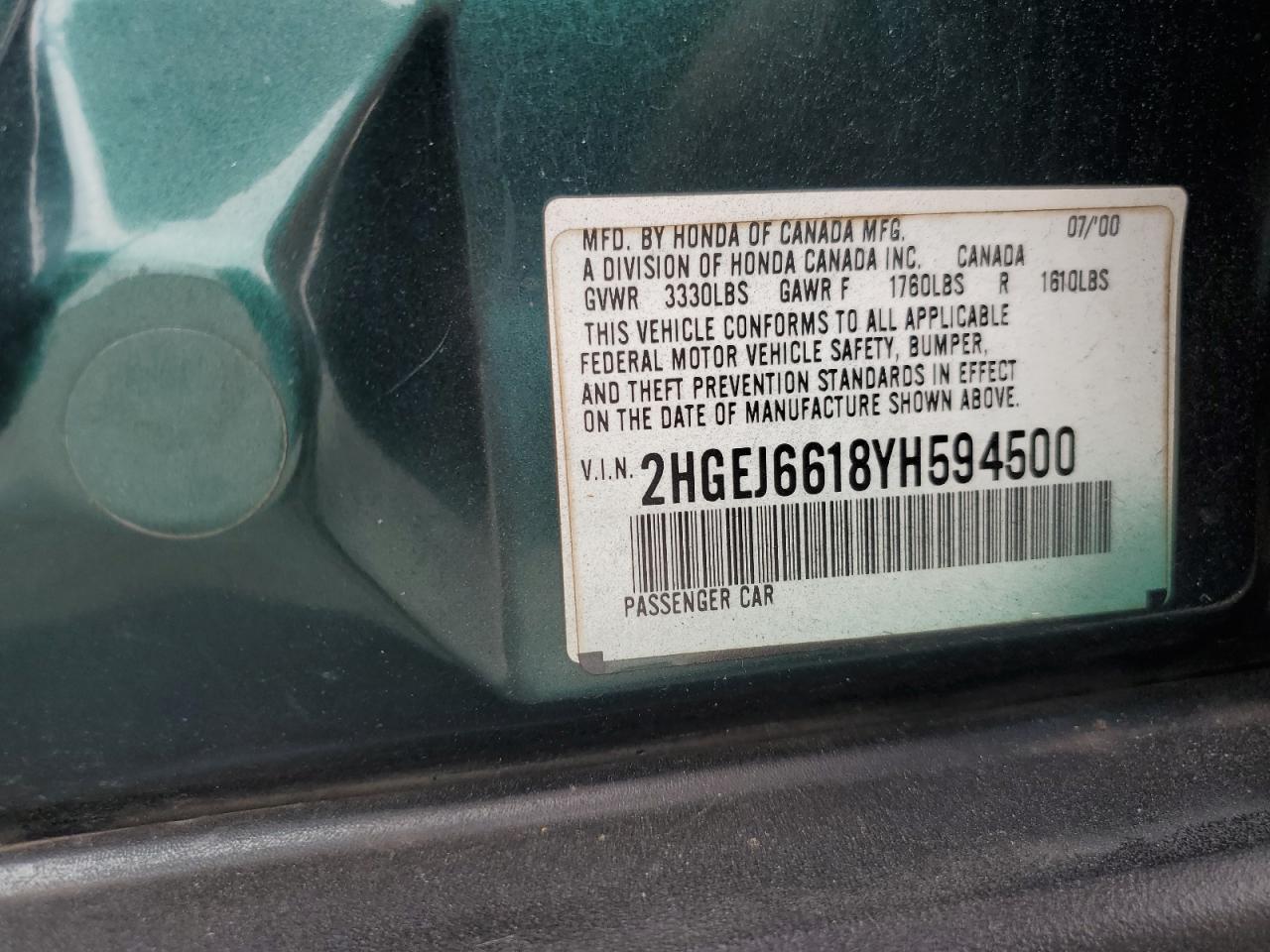 2000 HONDA CIVIC