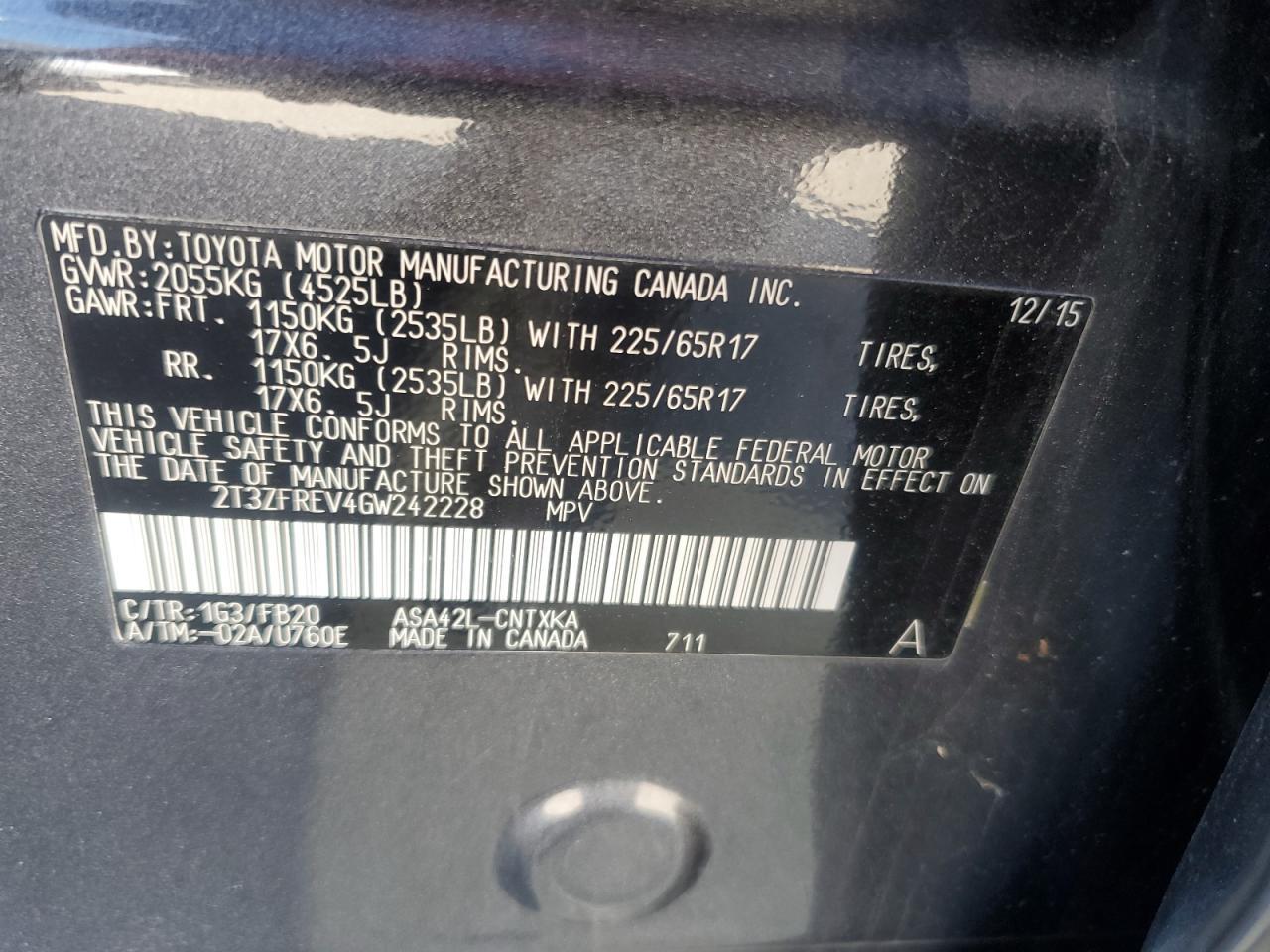 2016 TOYOTA RAV4