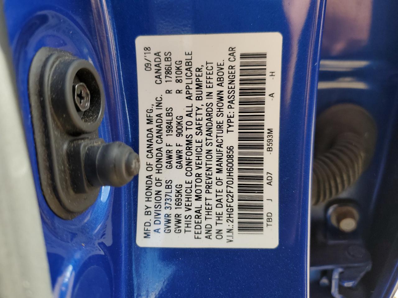 2018 HONDA CIVIC