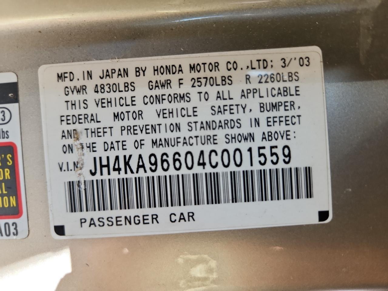 2004 ACURA RL