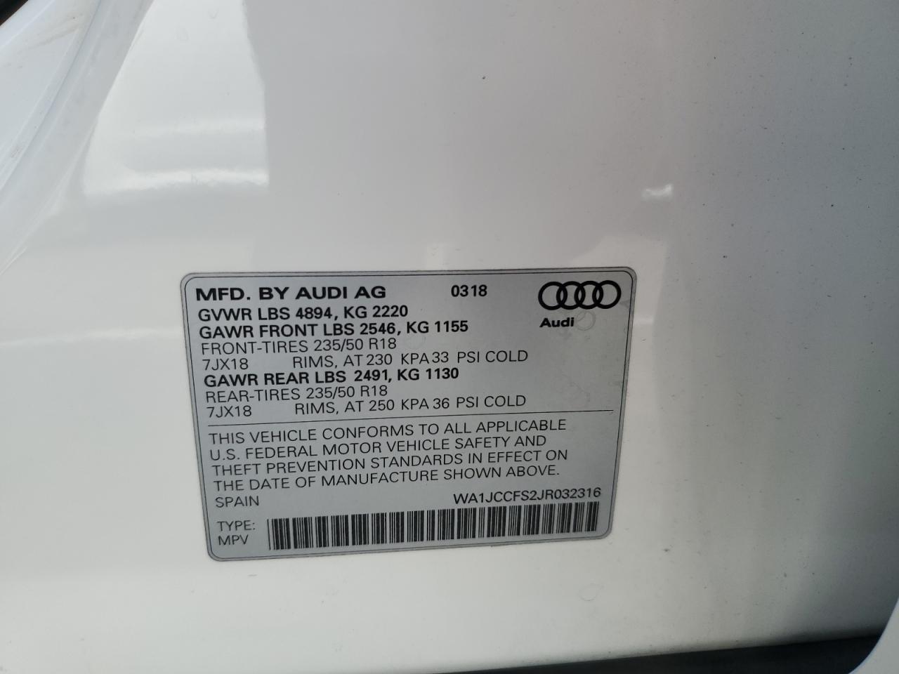 2018 AUDI Q3